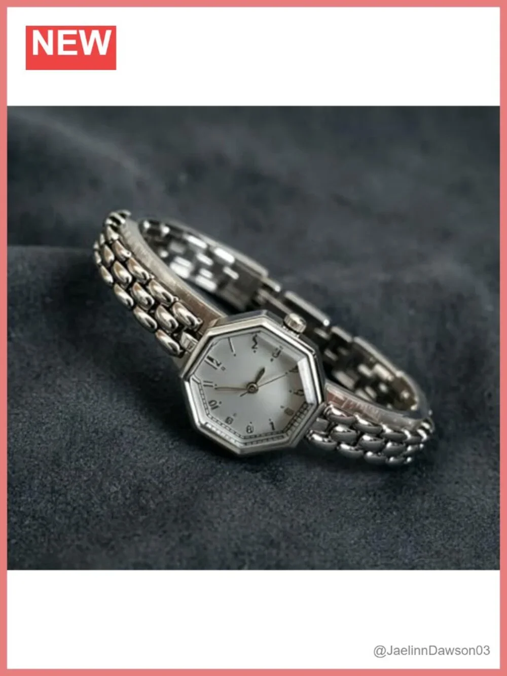 Women's Octagonal Stainless Steel Quartz Dress Watch